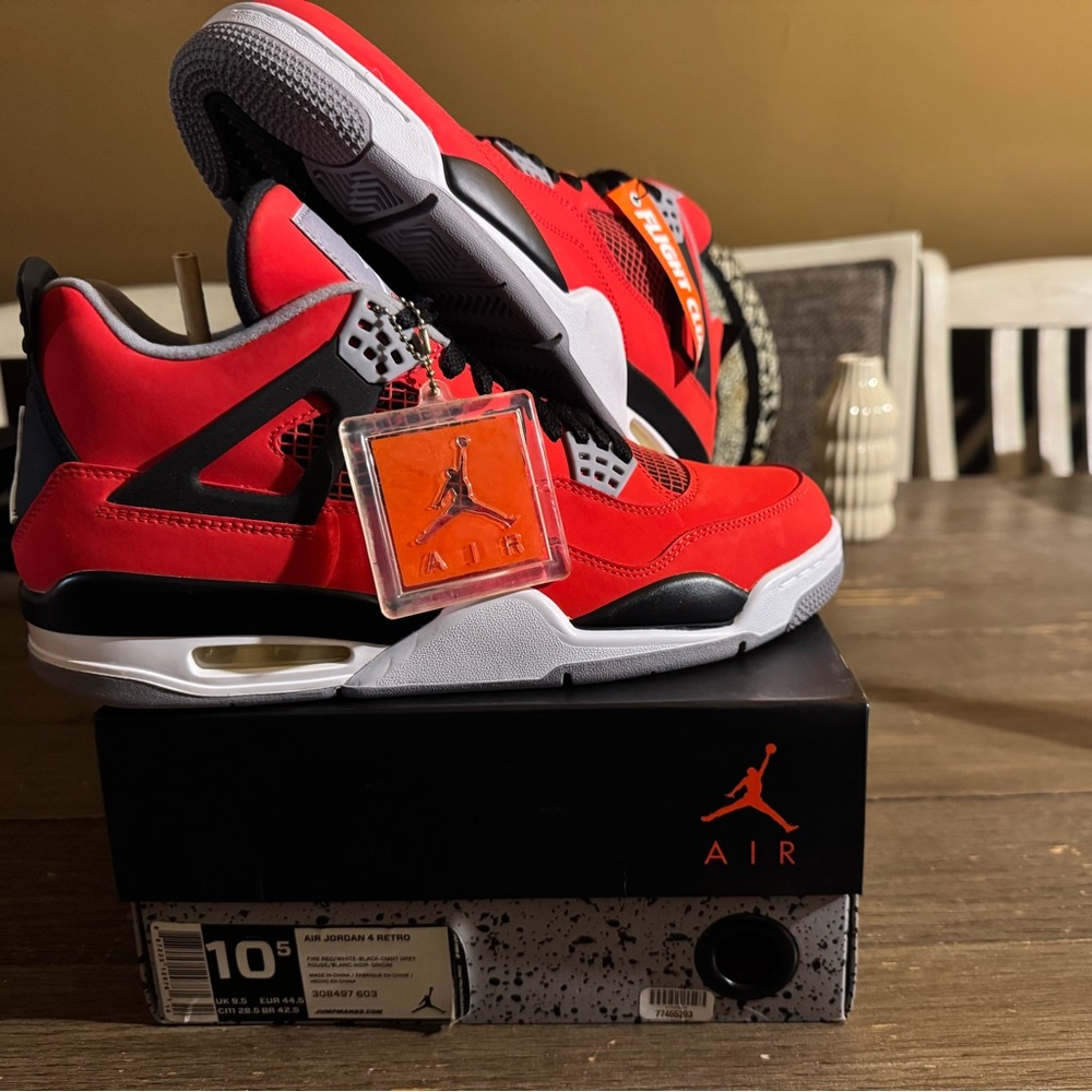 Jordan Red and Black Sneakers